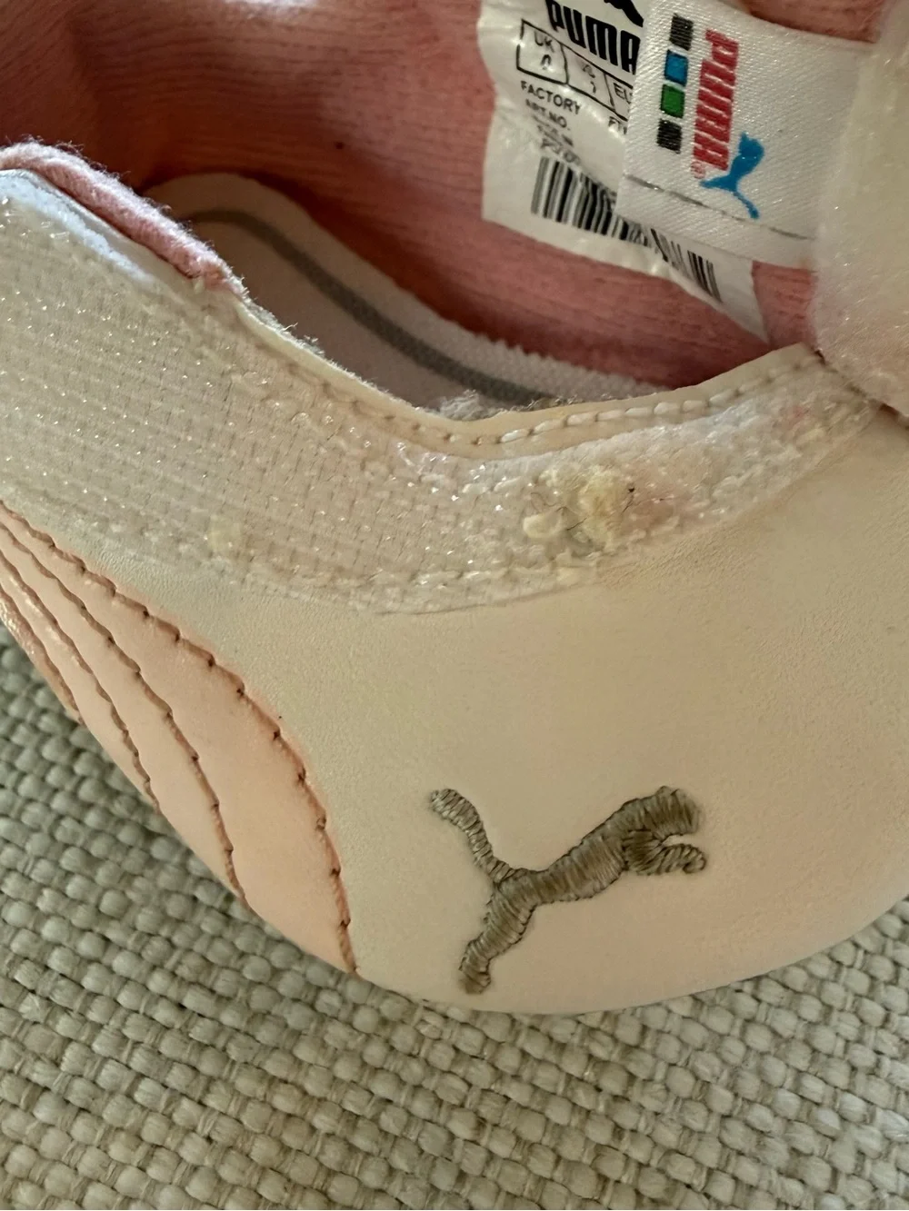 Puma Drift Cat II Crib Infant Sneakers White and Pink - Size 1